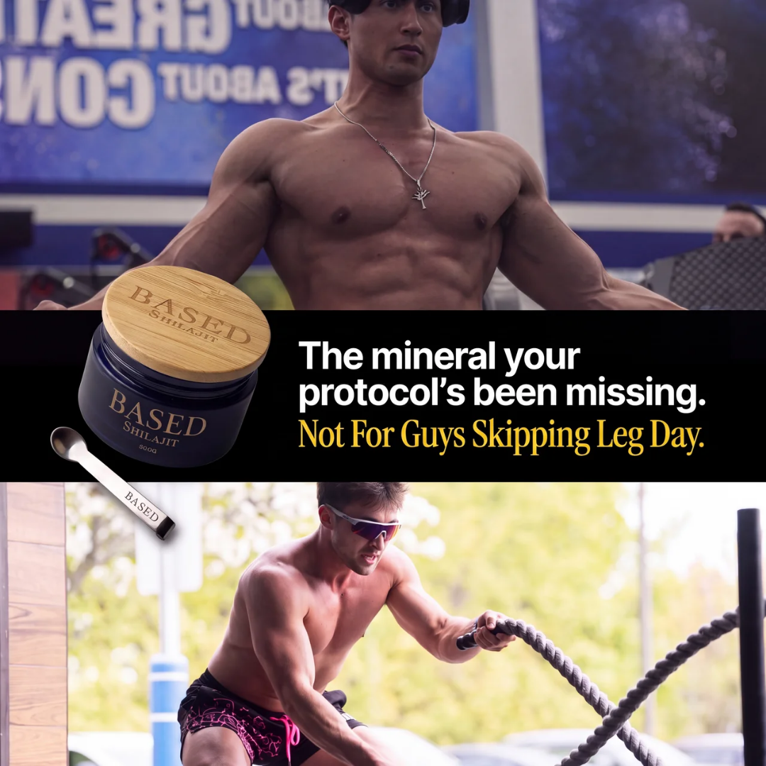 Based Shilajit ad — the mineral your protocol's been missing