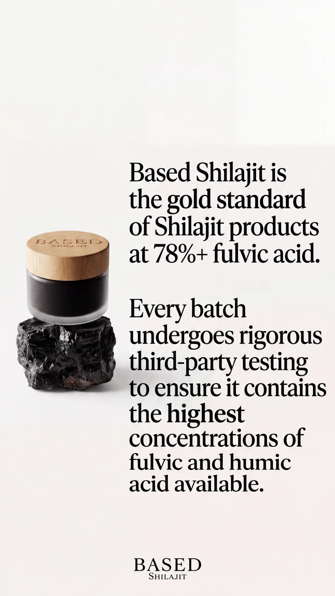 Based Shilajit ad — gold standard of shilajit