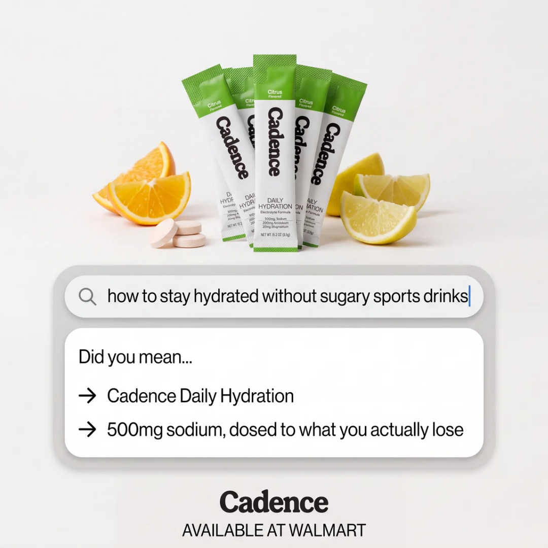 Cadence ad — how to stay hydrated without sugary sports drinks