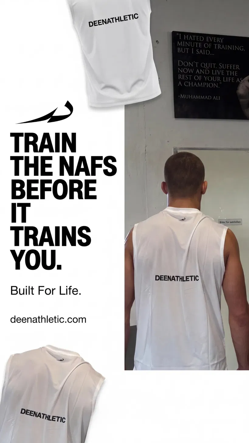 Deenathletic ad — train the nafs before it trains you