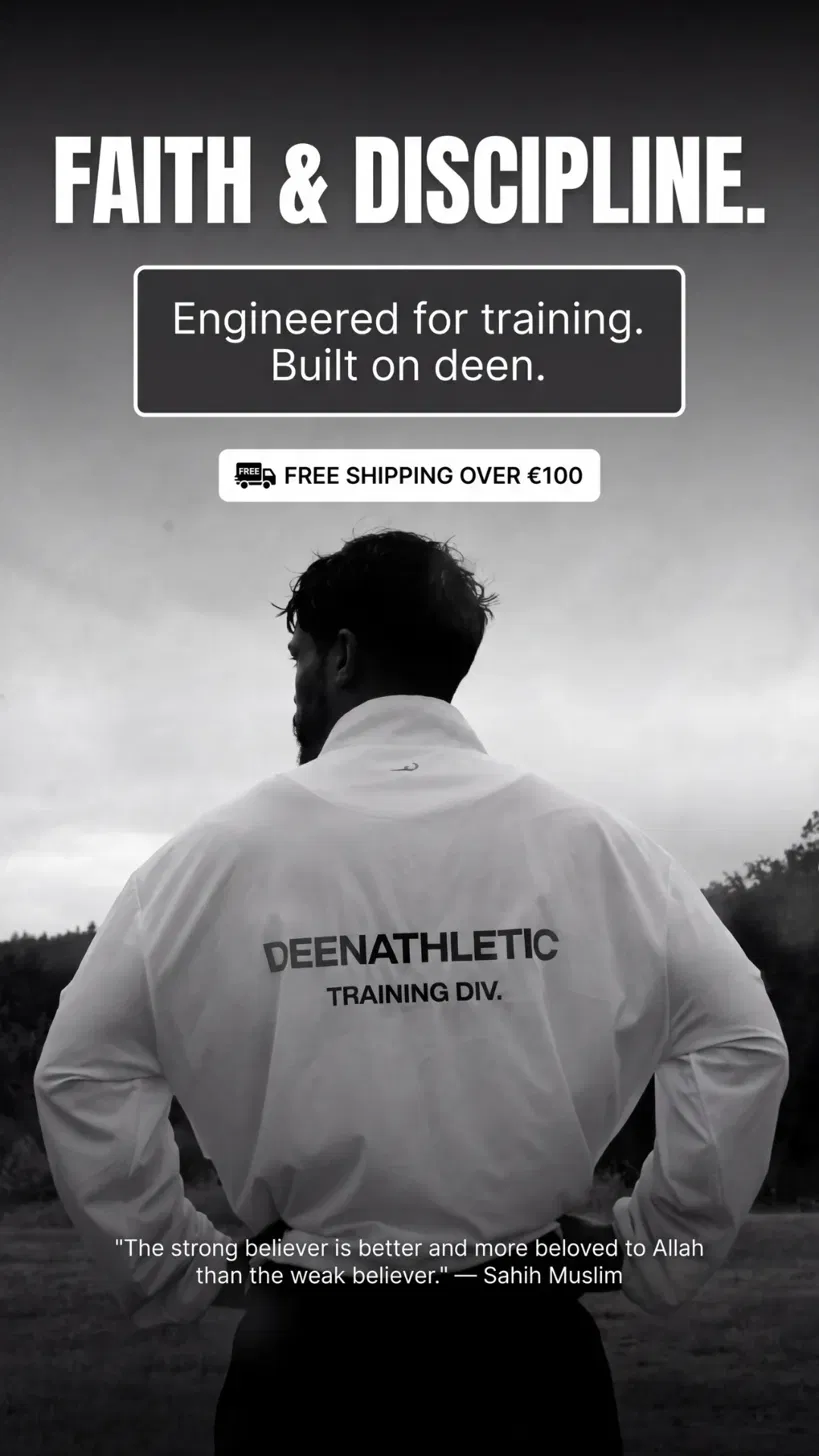 Deenathletic ad — faith and discipline, engineered for training