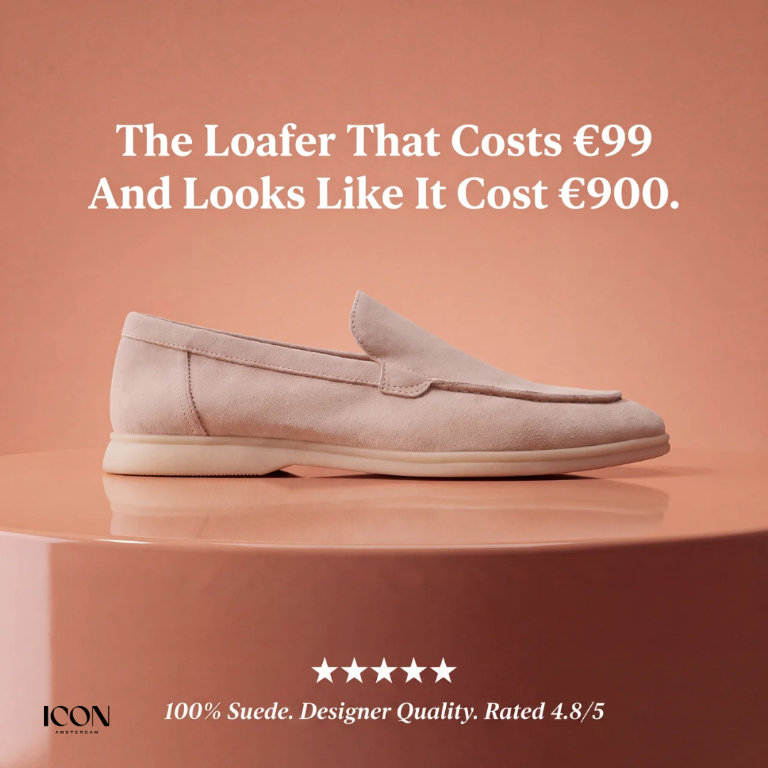 Icon Amsterdam ad — the loafer that costs 99 euros