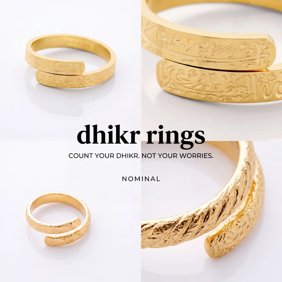 Nominal ad — dhikr rings, count your dhikr not your worries