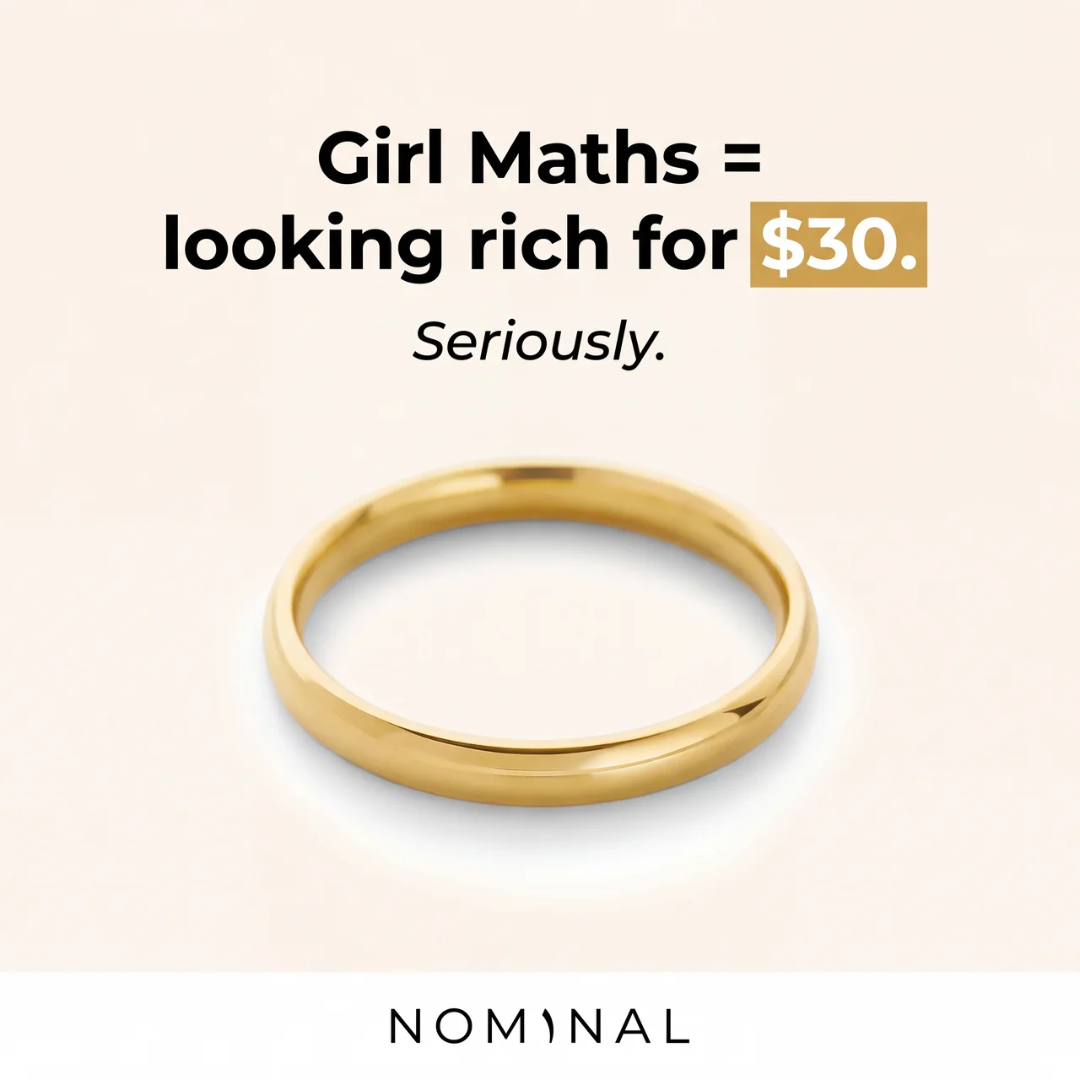Nominal ad — girl maths, looking rich for $30