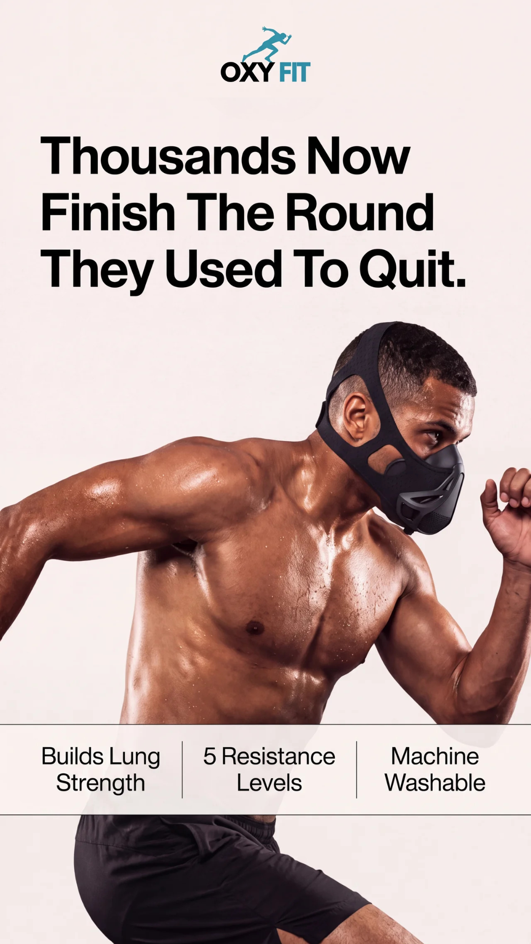 Oxyfit ad — thousands now finish the round they used to quit