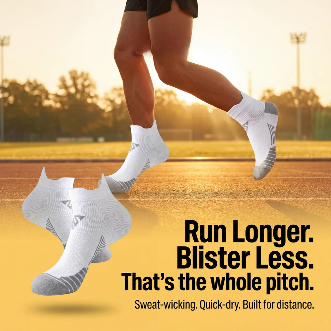 Oxyfit ad — run longer, blister less