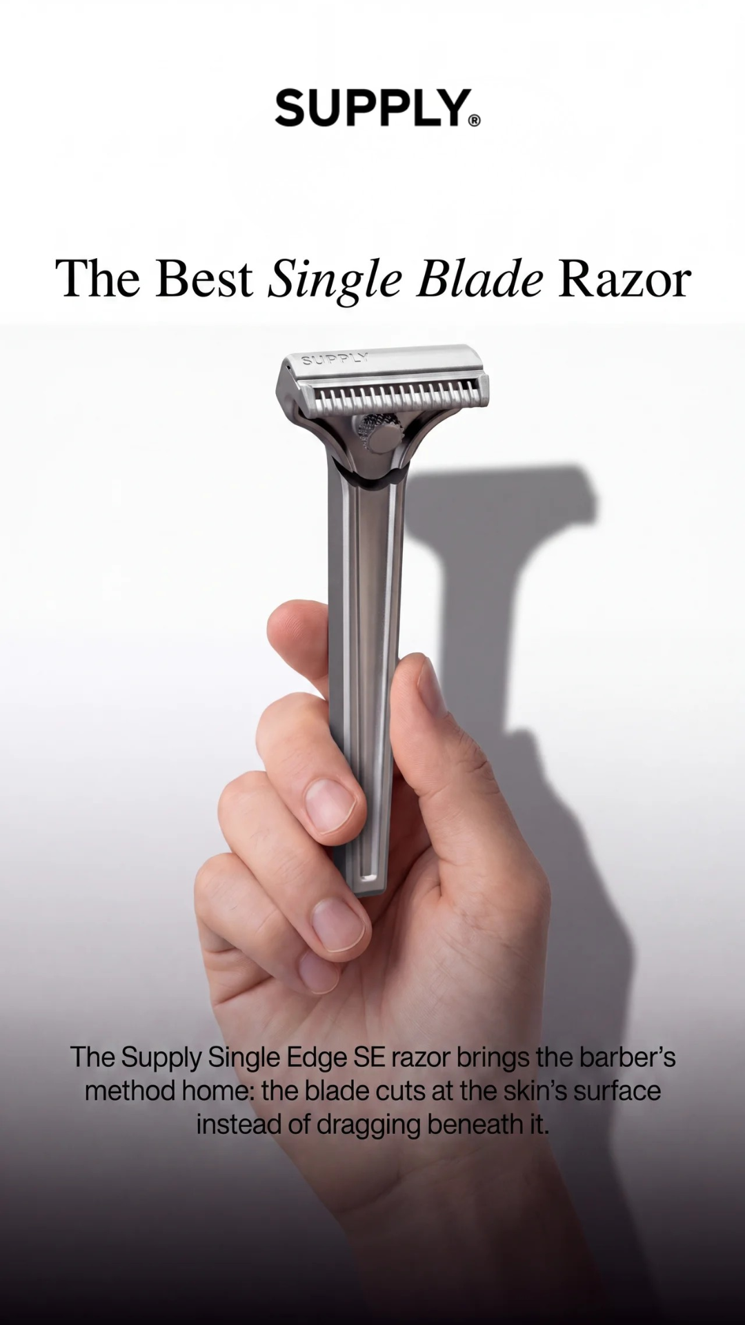 Supply razor ad — the best single blade razor