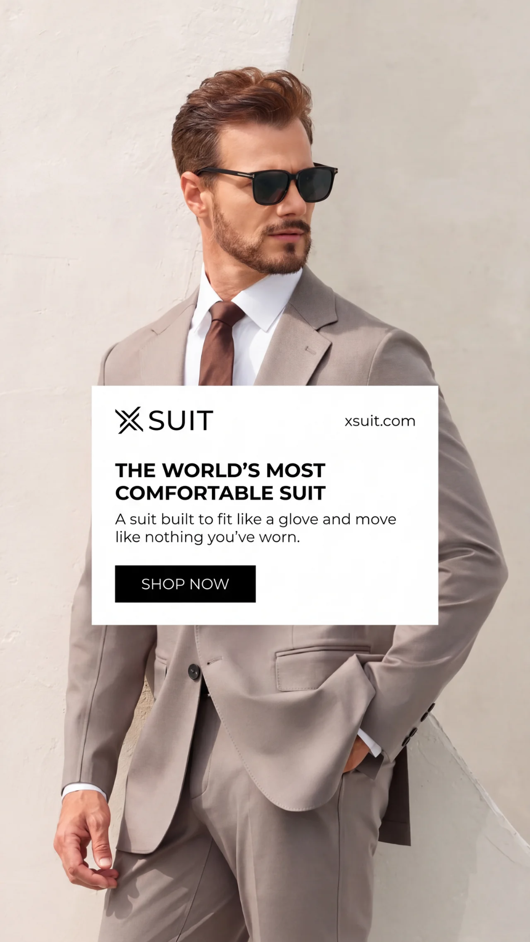 xSuit ad — the world's most comfortable suit